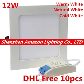 12 W-Вградени led Тавана лампа Suqare Panel Light AC85-265V Топло Бял/Натурален бяло/Студено бяло