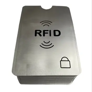 2000шт rfid блокер ръкави за защита на кредитни карти RFID Блокиране на Блокиране на Блок от Алуминиево Фолио с Индивидуално Лого