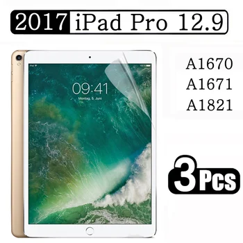 (3 опаковки) HD Мека Филм За Apple iPad Pro 12,9 2015 2017 2018 2020 2021 2022 2-ри 3-ти 4-ти 5-то поколение Протектор на екрана на таблета