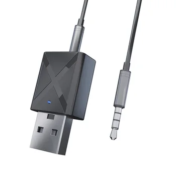 Bluetooth БТ 5,0 Предавател приемник 2 в 1 Аудио 3.5 мм Приемник Високоговорител за БТ Включване на всяко цифрово устройство Bluetooth