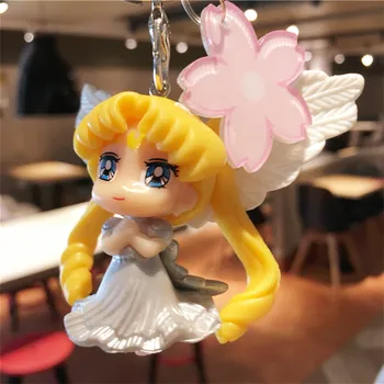 Sailor Moon Медальон Ключодържател Моряшка Chibi Chibi Чиба Мамору Чибимун Моряшка Марс Ключодържател Сладки Плюшени Ключодържатели Подаръци За Момичета