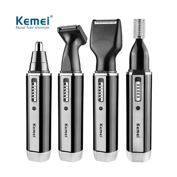 kemei тример за коса KM-6630, акумулаторна батерия 4 в 1 тример за косми в носа тример за брада тример за вежди razor самобръсначка