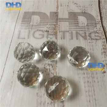 Безплатна доставка на 50 бр./лот K9 D20mm прозрачно стъкло кръгла топка crystal за полилеи или врата завеси за декорация на дома
