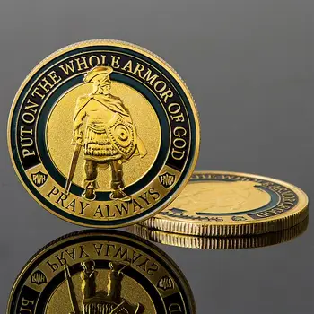 Войници на Божията сила № 1 Възпоменателна Монета Събиране на Божиите Доспехи Пази Войници Айде Подарък Възпоменателна Монета 40 мм
