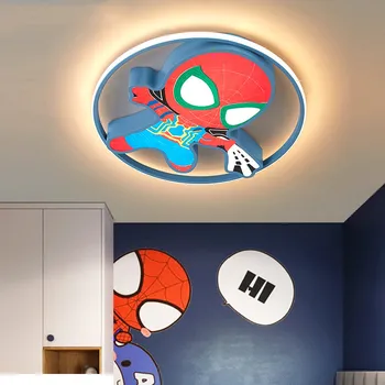 Детска стая лампа супергерой творчески карикатура модерен led тавана лампа Скандинавски момче стая личност спалня лампа