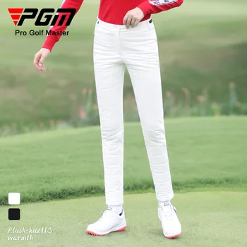 Есенно-зимни дамски панталони за голф PGM, дебели памучни ежедневни универсални панталони