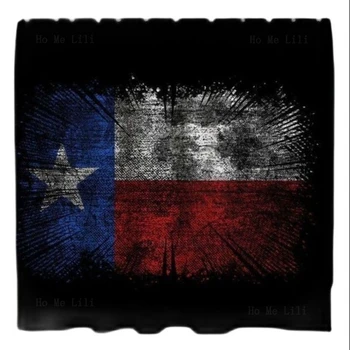 Завеса за душ с Вратата на Бараката с Флага на Тексас с 12 Куки За декора на Банята