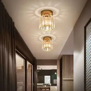 Модерен кристална тавана лампа коридорная полилей спалня, кухня с балкон хол тавана тавана лампа led осветление