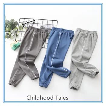Нови модерни детски панталони за момчета, малки и средни размери, спортни панталони, памучни ежедневни панталони, детски панталони