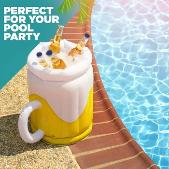 Практичен Надуваем Охладител за Бира, Чаши За Партита За възрастни, Украса за летни Партита, Плажни Партита на басейна