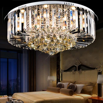 През цялата дизайн Led тавана лампа E14 Кристална тавана лампа lustres de cristal abajur lamparas de techo за спални хол