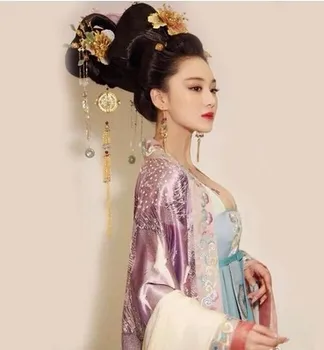 Принцеса Тан Светло Лилав Костюм Телевизионна пиеса Легендата на китайската императрица У Мэйнян Сяо Сю Фей същия дизайн