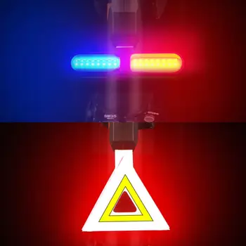 Триъгълни Велосипеден Задна Светлина Червен Жълт LED USB кабел за зареждане Фенер МТБ Велосипедни Фарове Нощен Сигурността на Велосипедна Лампа Waring Задни U5H7