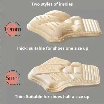 Унисекс Стелки за Обувки 5D Memory Foam Регулиране на Размера Подплата за Петата Защитен Стикер с нескользящим Лепило Вложки за Грижа за Краката 1 чифт