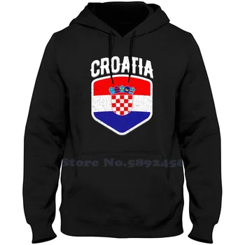 Хърватия Национален Флаг В Света Спортен Стадион Фенове Тениска Привърженик На Джърси Купа По Футбол Тениска Модни Блузи С Високо Качество Sweatsh