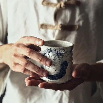Чаена Чаша и интериор В Японски Стил, Чаша За Вода, Керамика, Ръчно рисувани, Чаена Чаша Кунг-фу, Кухненска Посуда за Напитки