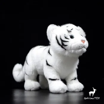 моделиране на животни 28 см бял тигър Кукла тигренок плюшен играчка мека кукла е детска играчка, подарък за рожден ден h2049